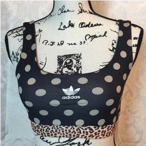 adidas Tops - Adidas Originals X Farm Polka Dot Cheetah Bra Top